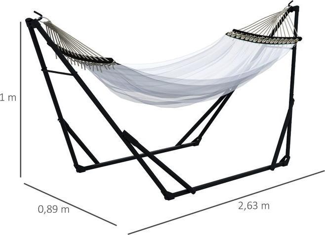 Produktbild Swisshandel24 Hängemattengestell, Hängestuhlgestell, Hängemattenständer mit Hängematte, Tragetasche, bis 120 Belas (120 kg)
