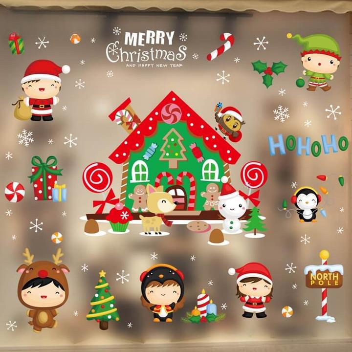 Cover-Discount Wand Sticker Tattoo Aufkleber Christmas Wichtel