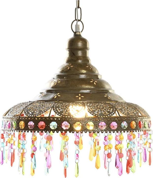 Actual product image DKD Home Decor Ceiling Light 37 x 37 x 38 cm Golden Metal Multicolour 50 W