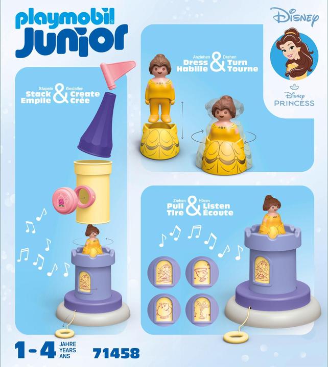 Actual product image Playmobil 1.2.3 & Disney: Belle's play tower (71458, Playmobil Junior)