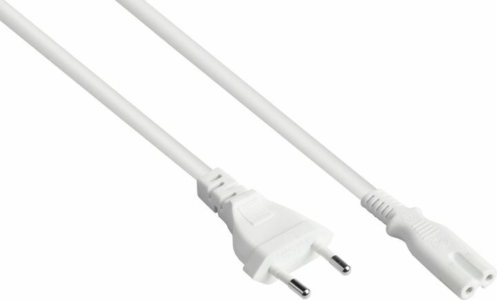 Image du produit Kabelmeister Câble secteur Euro Fiche Euro type C aux extrémités dénudées, blanc, 0.75 mm², 1.5 m (1.50 m)