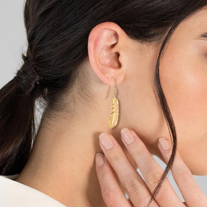Actual product image Eastside Earring feather stainless steel - 31880 (Stainless steel)