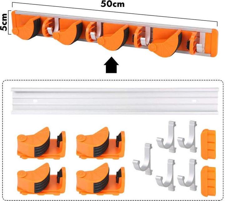 Actual product image Hermex Tool bar Tool holder Garden bar Hanging rail Wall bracket