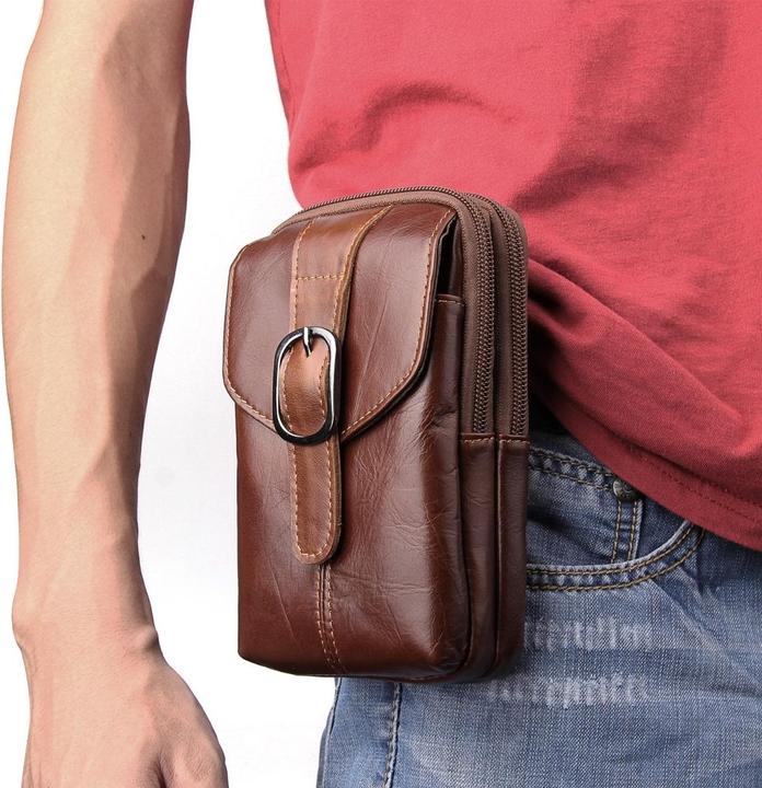 Immagine prodotto Cover-Discount Universale - Borsa da cintura con doppia cerniera marrone