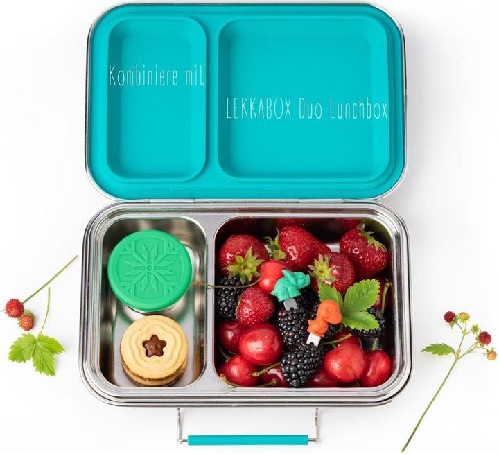 Image du produit Lekkabox Piqueur en acier inoxydable, lot de 4, Dino