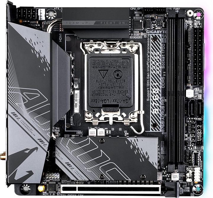 Produktbild Gigabyte B760I Aorus Pro (LGA 1700, Intel B760 Express, Mini-ITX)