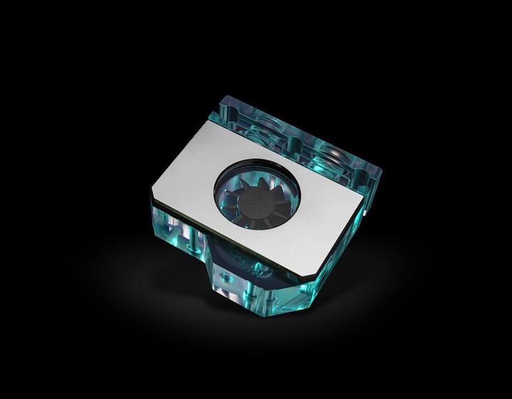 Actual product image EKWB EK-Quantum Scalar Flowmeter Bottom-To-Top D-RGB - Nickel