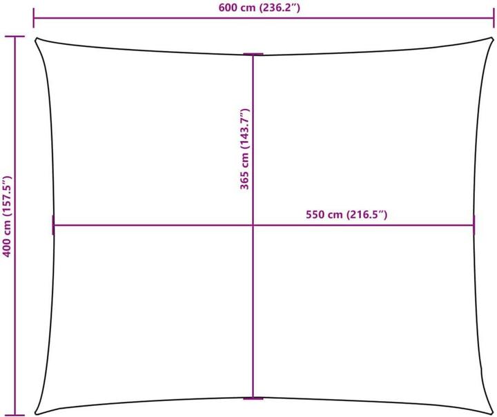 Image du produit VidaXL Voile d'ombrage (400 x 600 cm)