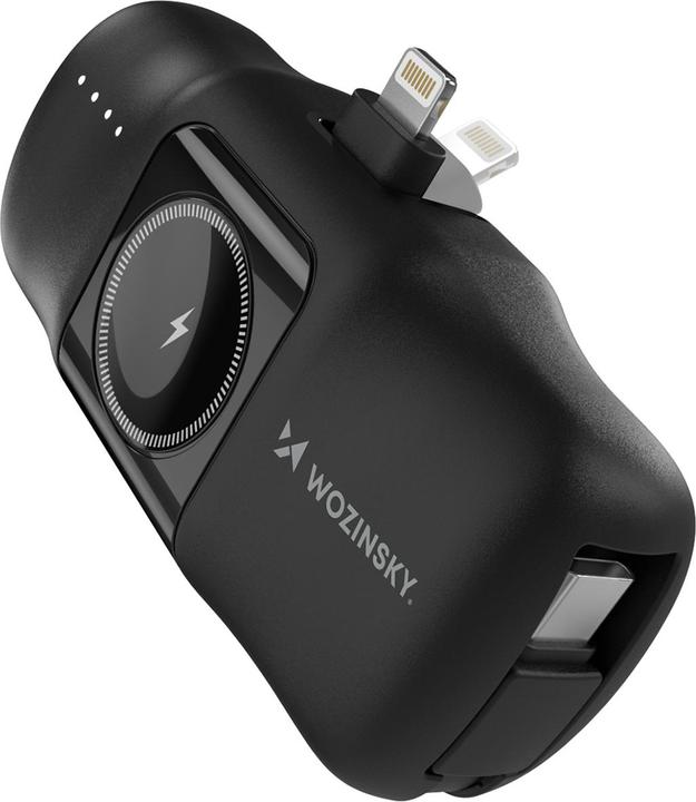 Produktbild Wozinsky WF16-YLS 5000 mAh 15 W Lightning Mini-Powerbank mit integriertem USB-C-Kabel und Apple Watc (5000 mAh, 15 W, 15 Wh)