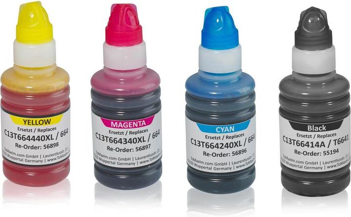 Immagine prodotto Inkadoo Druckerpatronen kompatibel mit Epson C13T664440 / 664 XL Tintenpatrone (M, FC, C, Y)