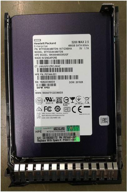 Actual product image HPE Drv SSD 480gb Sff Sata Sc Mu (480 GB, 2.5")