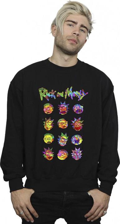 Produktbild Rick And Morty Tie Dye Faces Sweatshirt (4XL)