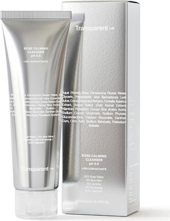 Image du produit Transparent Lab Rose Calming Cleanser pH 5.5 (Chiffons de nettoyage, 150 ml)