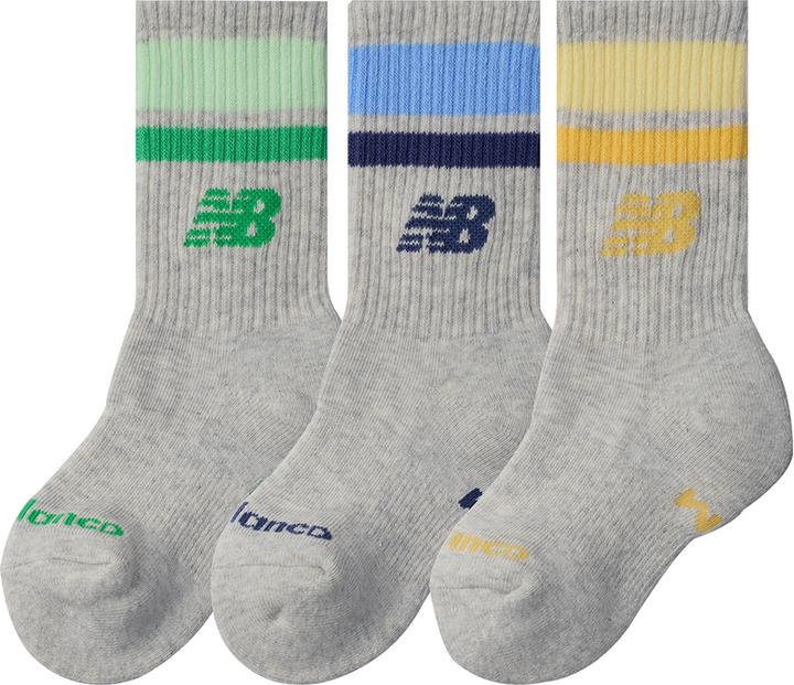 New Balance Kids Everyday Stripe Midcalf 3 Pack