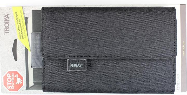 Immagine prodotto Troika Custodia organizer REISEBÜRO per documenti di viaggio, nera, grigia (Documento & Portafoglio)