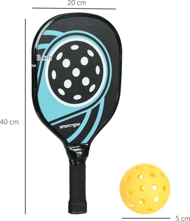 Actual product image SportNow Pickleball set with 4 rackets and 4 balls