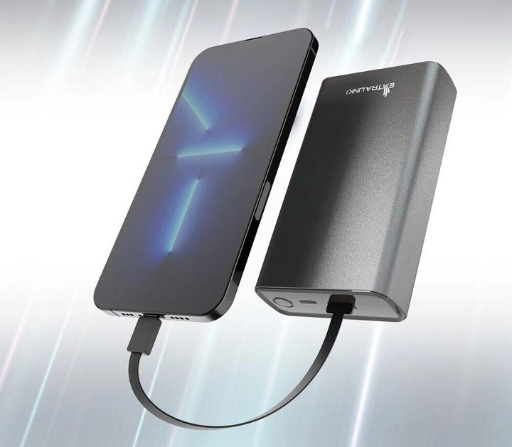 Actual product image Extralink EPB-126 20000mAh Srebrny | Powerbank | Power bank, 45W PD, USB-C (20000 mAh, 45 W, 74 Wh)
