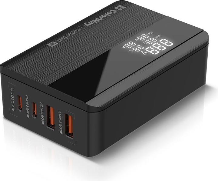 Produktbild Colorway USB nabíječka/ 2x USB-A/ 2x USB-C/ 65W/ Černá (USB Typ-C, USB-A)