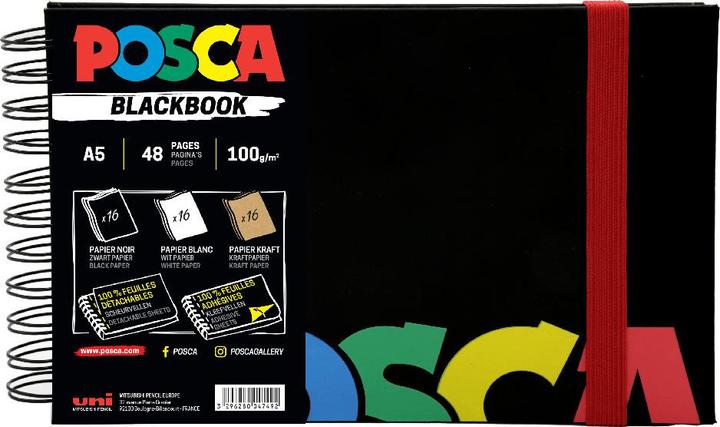 Image du produit Posca Sketchbook (A5, Blanc, Couverture souple)