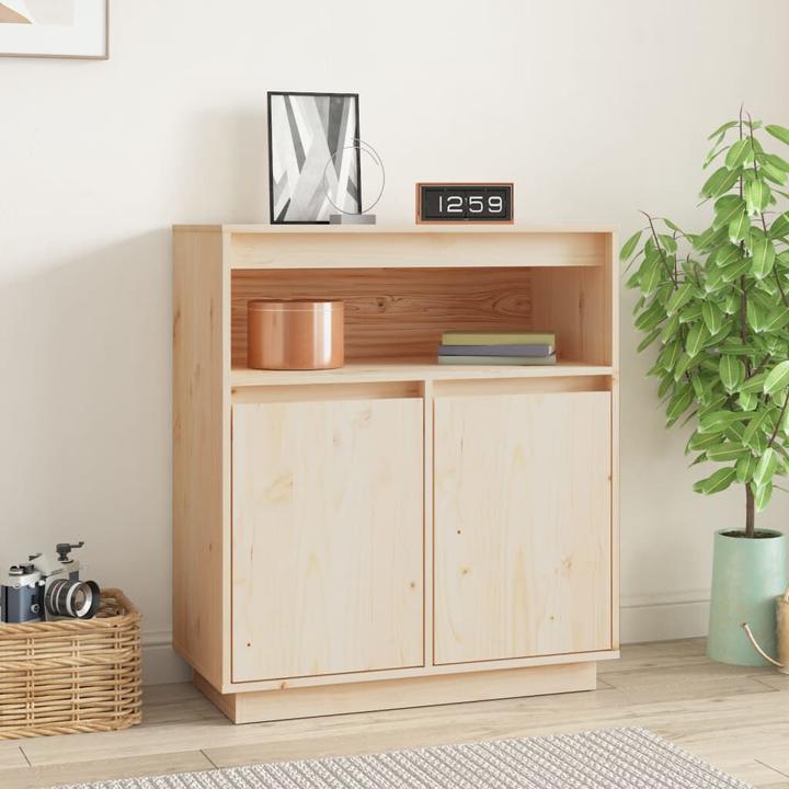 Image du produit VidaXL Sideboard 70x34x80cm Massivholz Kiefer Kommode Beistellschrank Anrichte (70 x 34 x 80 cm)