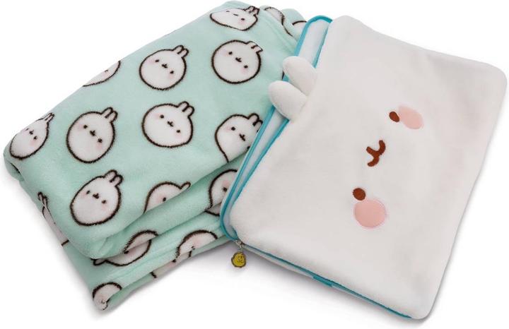 Actual product image NICI 61172 Fleece blanket & cushion in 1 MOLANG 180x100cm (180 x 100 cm)