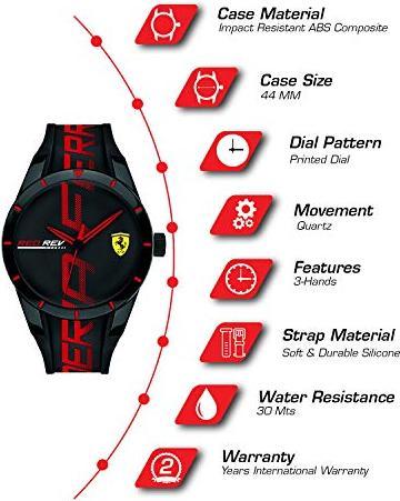 Produktbild Scuderia Ferrari Redrev - 830614 (Analoguhr, 44 mm)