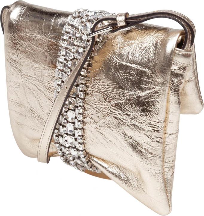Immagine prodotto Jimmy Choo zandra clutch bag in metallic leather with platinum color