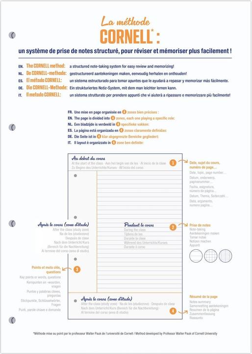 Image du produit Clairefontaine Cornell Kursblock A4 100Bl kar (A4, Quadrillé)