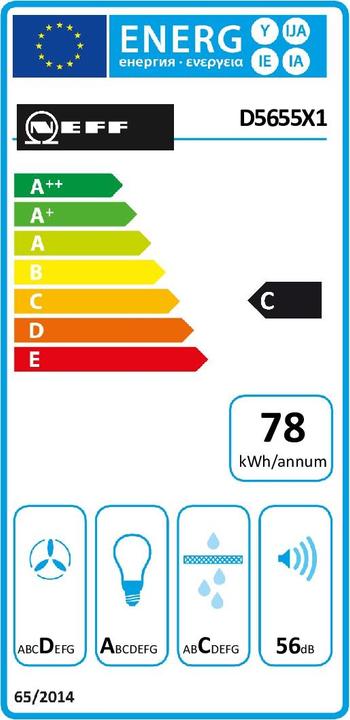 Energy Label Neff D5655X1 (Substructure hood)