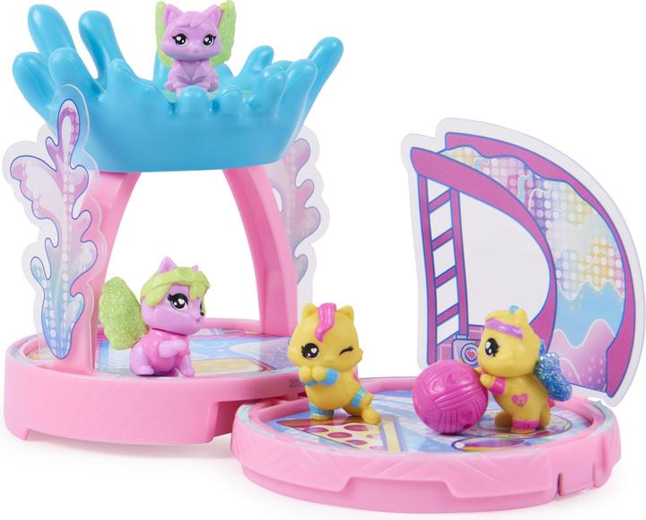 Produktbild Hatchimals Rainbowcation Playdate Pack, Spiel-Schatulle mit 4 CollEGGtibles-Figuren und 2 Zubehörtei
