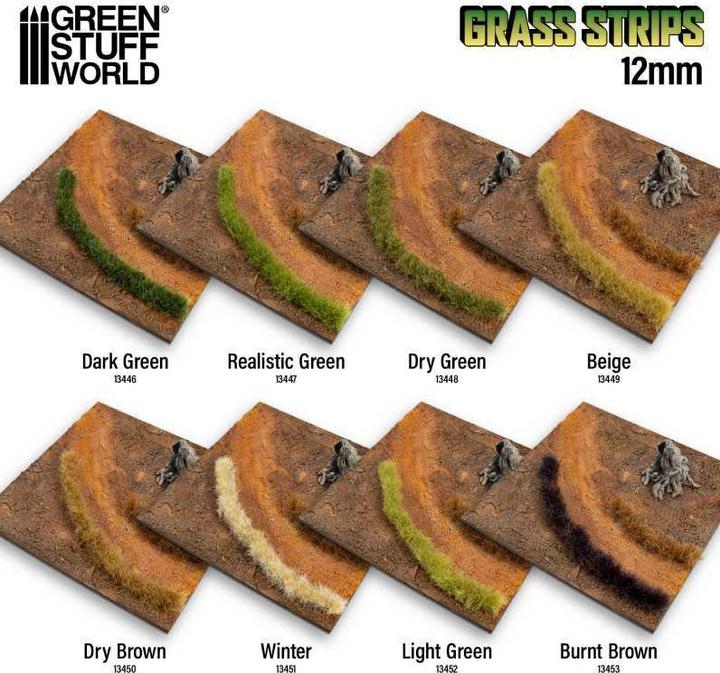 Image du produit Green Stuff World Grass Strips 12 mm - DRY GREEN