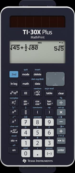 Immagine prodotto TI 30X Plus MathPrint (Celle solari, Batterie)