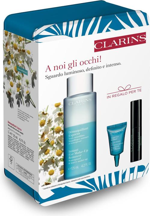 Immagine prodotto Clarins Set (Struccante Istantaneo Per Occhi 125ml+ Idratante Occhi Totale 3ml + Mascara 3ml) (Nero)