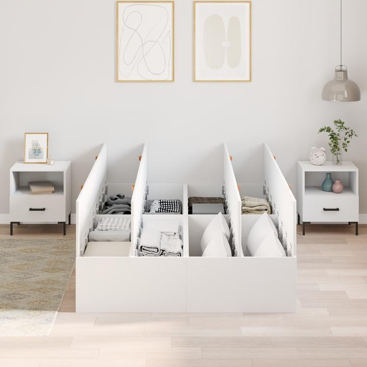 Image du produit VidaXL Cadre de lit avec espace de rangement Blanc 120x200 cm (120 x 200 cm)