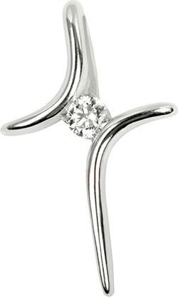 Brilio Silver - Silver pendant cross with crystal 446001 00343 04