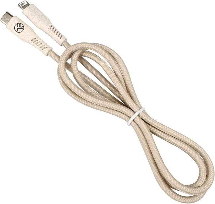 Image du produit Tellur Câble de données vert Type-C vers Lightning 2,4A PD20W 1m nylon crème (1 m, USB 3.2 Gen 1, 20 W)