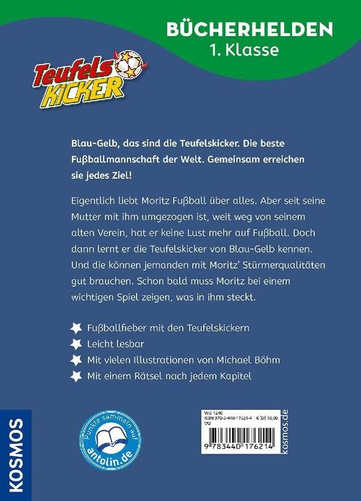 Immagine prodotto Kosmos Teufelskicker, Bücherhelden 1. Klasse, Moritz macht das Spiel (Tedesco, Frauca Nahrgang, Michael Boehm, 2024)