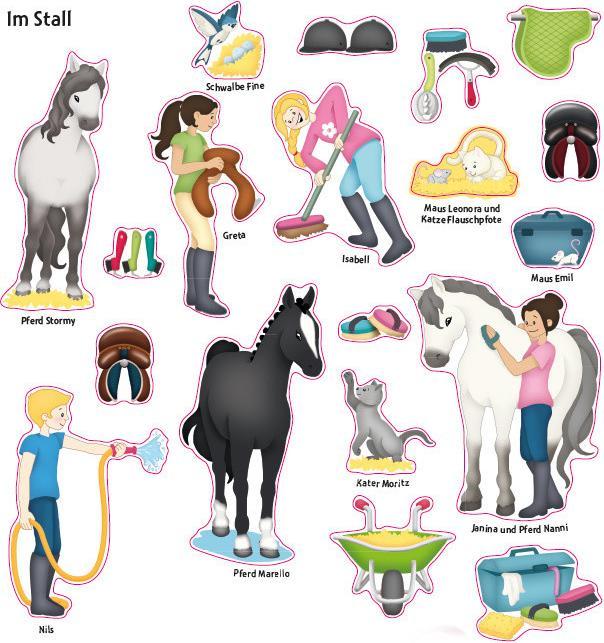 Productafbeelding Das Hin-und-weg-Stickerbuch. Pferde und Ponys (Duits, Natascha Pitz, 2018)