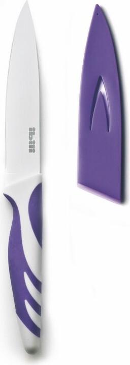 Produktbild Ibili Kochmesser Lila mit Messerschutz 12 cm Perfekt für präzises Schneiden, Antihaftbeschichtung (12 cm)