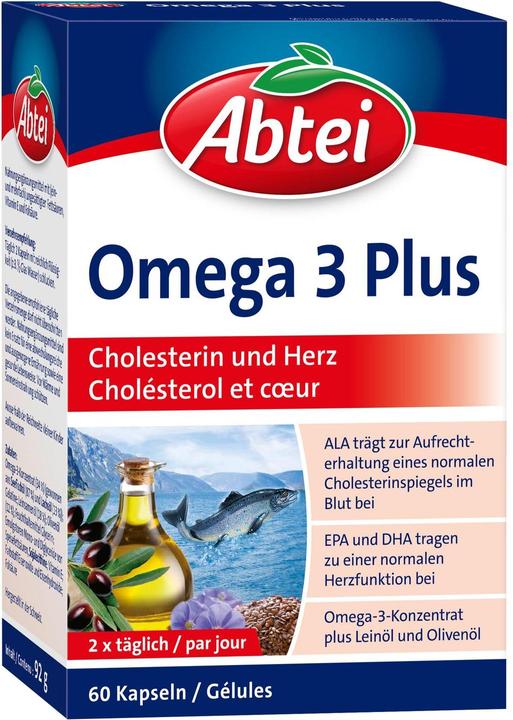 Abtei Omega 3 Plus Kaps 60 Stk (60 Stück, Kapseln, 500 g)