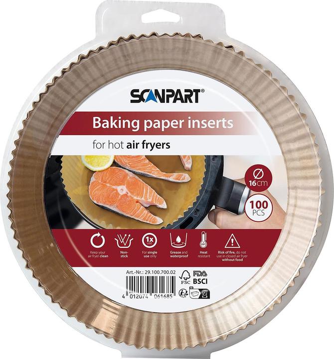 Produktbild Scanpart 2910070002 Heissluftfritteusenpapier 16 cm rund, 100er