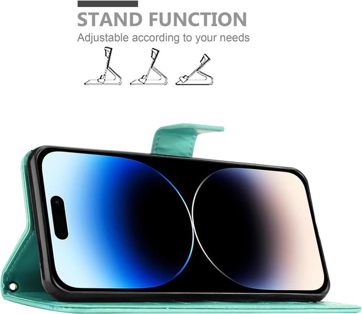 Actual product image Cadorabo Cover for Apple iPhone 14 PRO MAX in Flower Book Style (Apple iPhone 14 Pro Max)