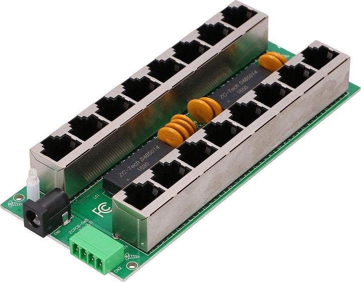 Produktbild Extralink POE INJECTOR 8 PORT GIGABIT MODE B - - 8-Port Fast Ethernet, Gigabit Ethernet (802.3af (PoE), 48 W)