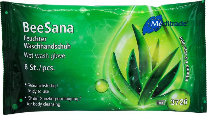 Actual product image Meditrade BeeSana Moist Wash Glove (8 Piece)