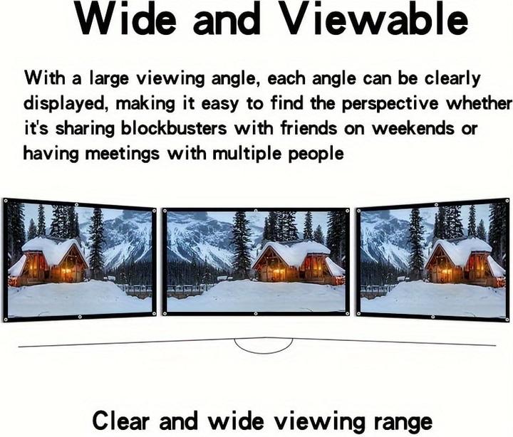 Actual product image PhoneLook Doppelseitige 16:9 Projektionsleinwand mit pflegeleichtem, bügelbarem Stoff (150 Zoll, 381 cm) (150", 16:9)