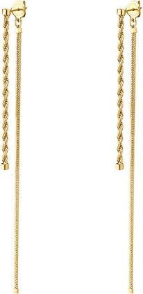 Brosway - Long gold-plated earrings 2 in 1 Essential BNL09 - Length: 6 cm