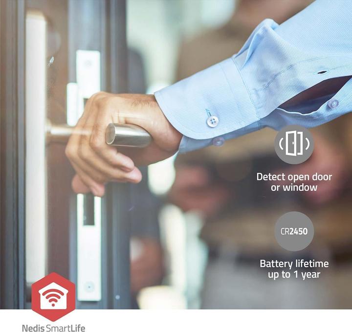 Actual product image Nedis SmartLife - Zigbee Smart Door/Window Sensor - Zigbee Gateway - Battery Operated - Integ