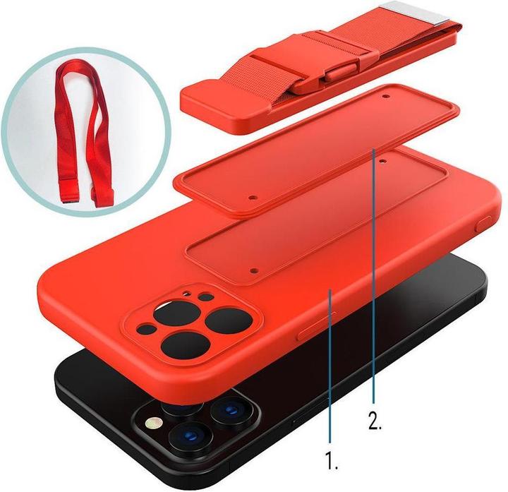 Produktbild Hurtel Kordeltasche Gel Lanyard mit Kette Geldbörse Lanyard Samsung Galaxy S21 Ultra 5G dunkelgrün (Samsung Galaxy S21 Ultra 5G)