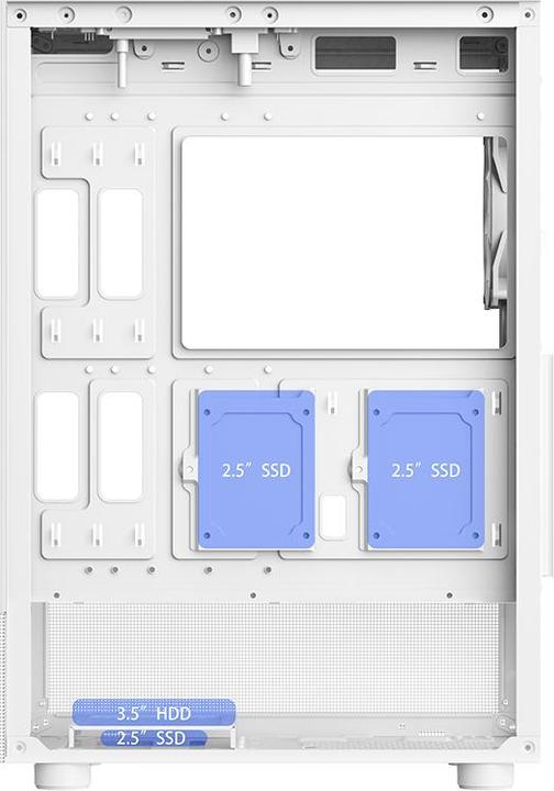 Actual product image Itek Boitier Moyen Tour ATX Showbui 33 RGB avec panneaux vitrés (Blanc) (ATX, mATX, Mini-ITX)