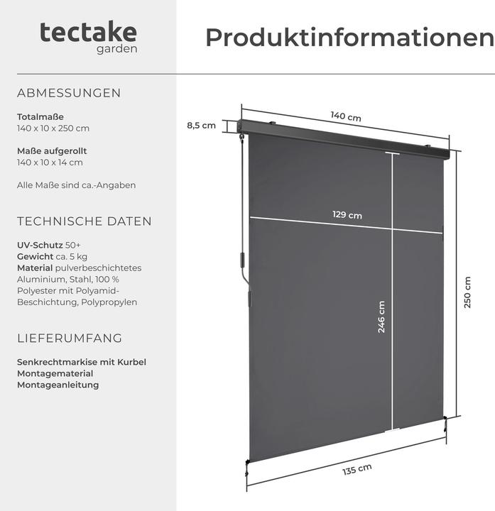 Produktbild tectake Eloise (1.40 m)
